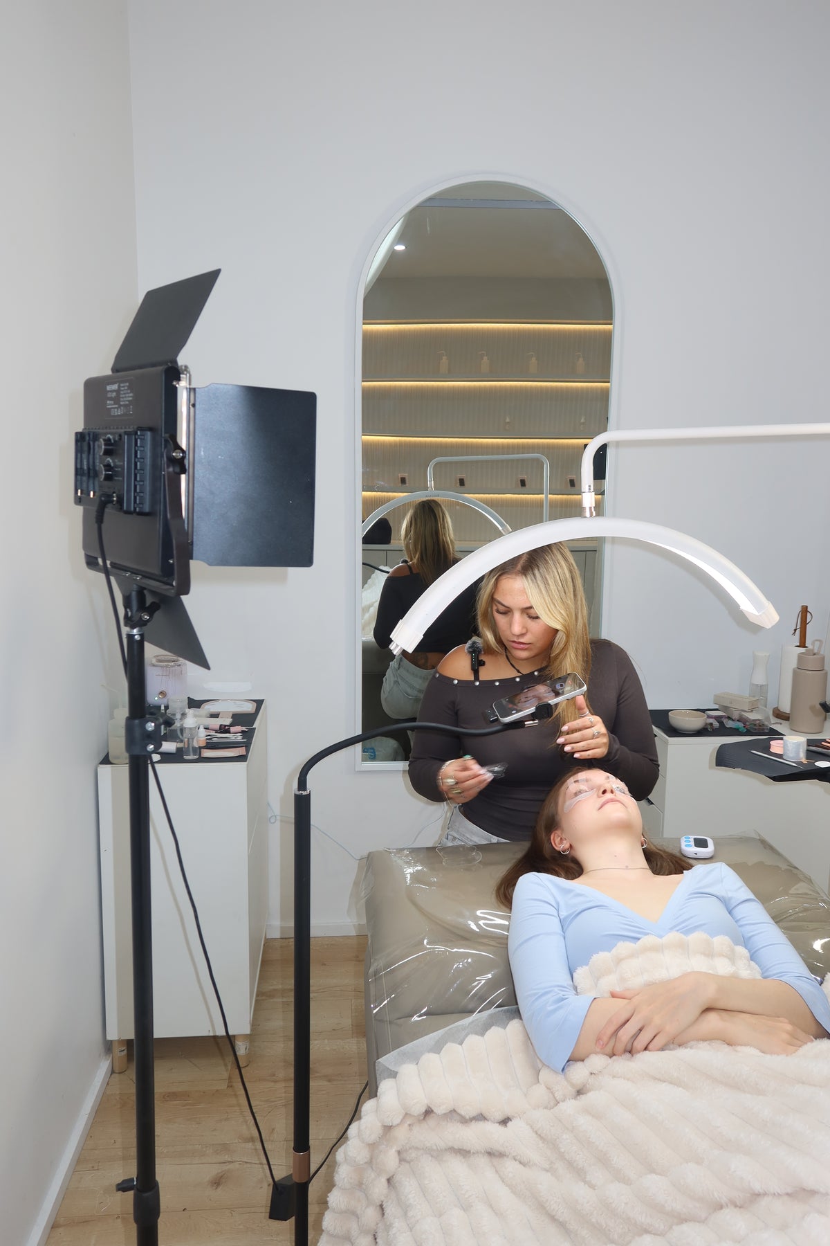 The treatment room at Ocia Beauty Co, Melbourne East
